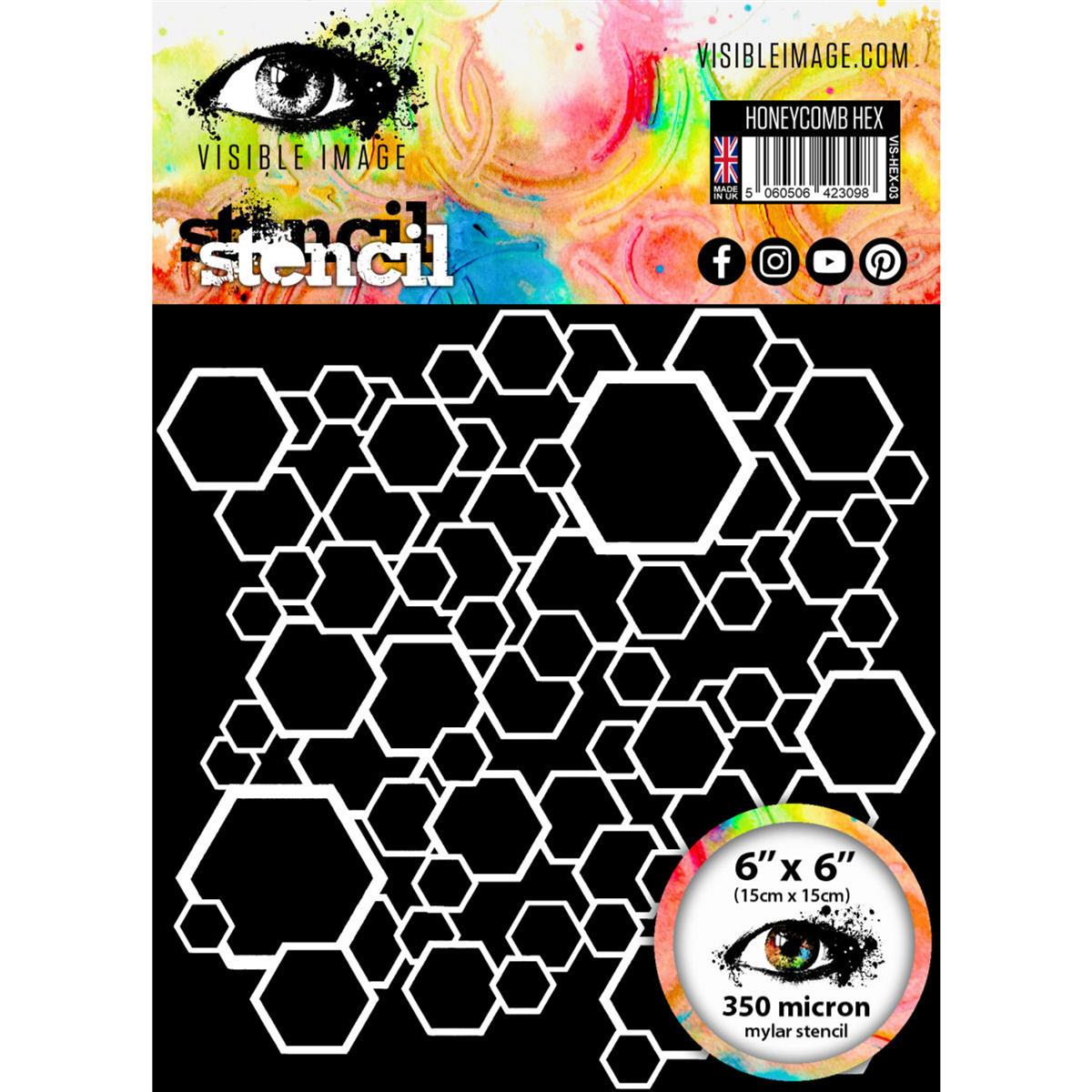 Visible Image Honeycomb Hex Stencil | HobbyMaker