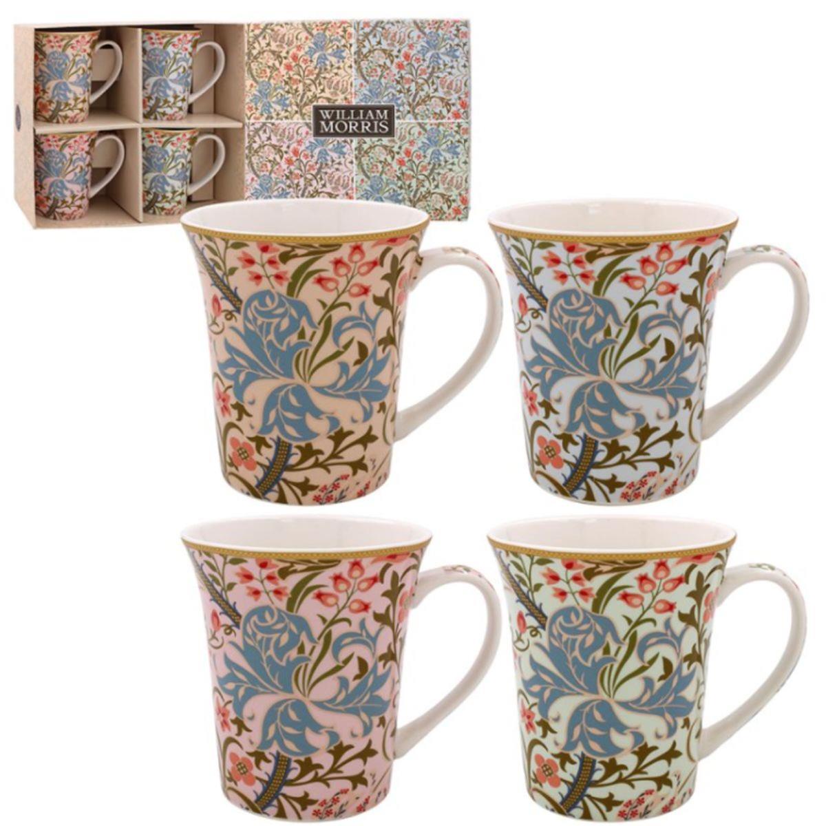 William Morris Golden Lily Mugs Set of 4 | SewingStreet