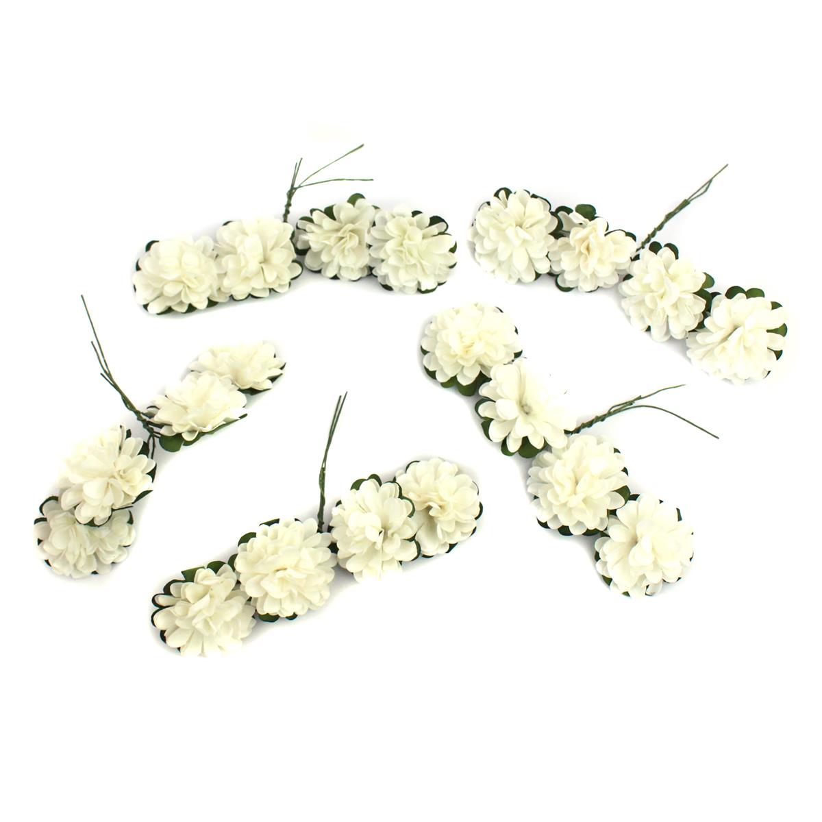 White Paper Flower Heads 20pk JewelleryMaker