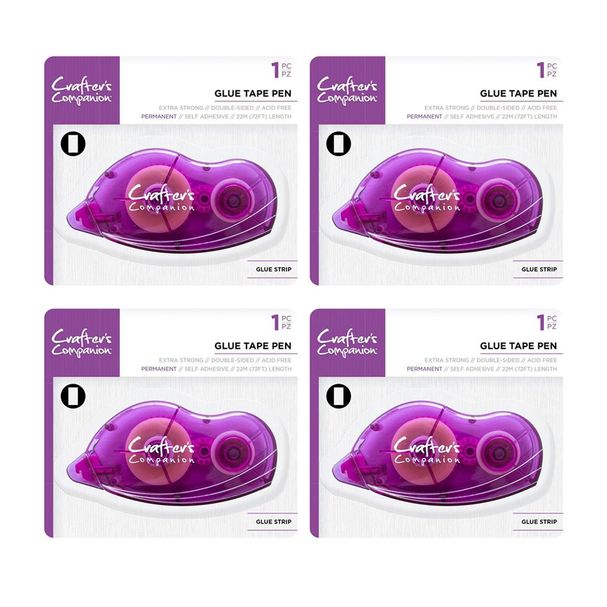 Crafters Companion Extra Strong Permanent Glue Tape Pen Quad Pack