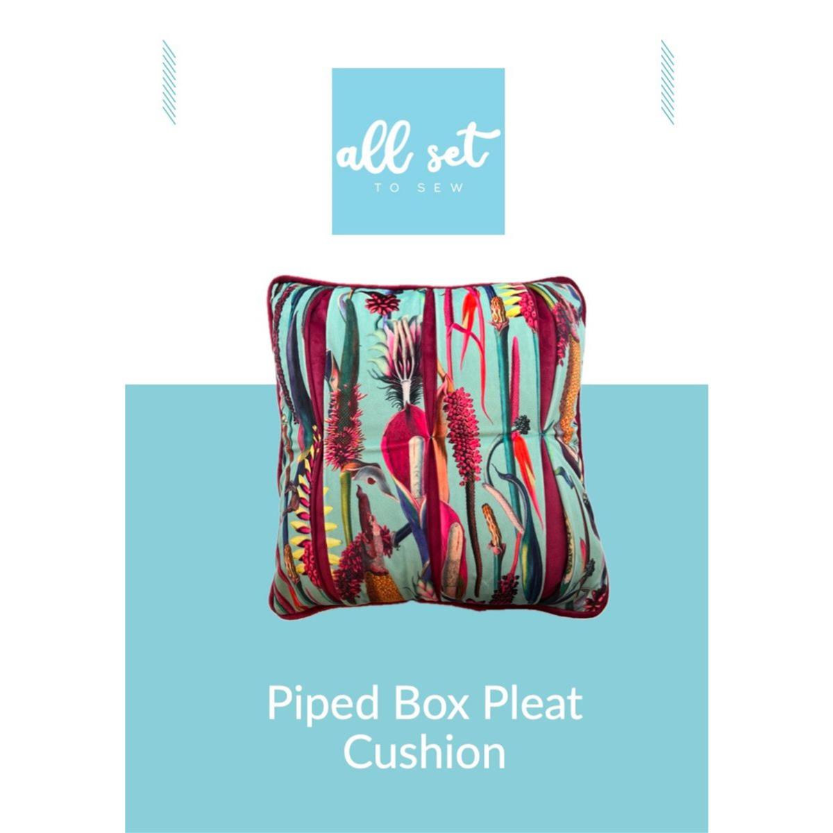 All Set to Sew Velvet Box Pleat Cushion Pattern and Instructions