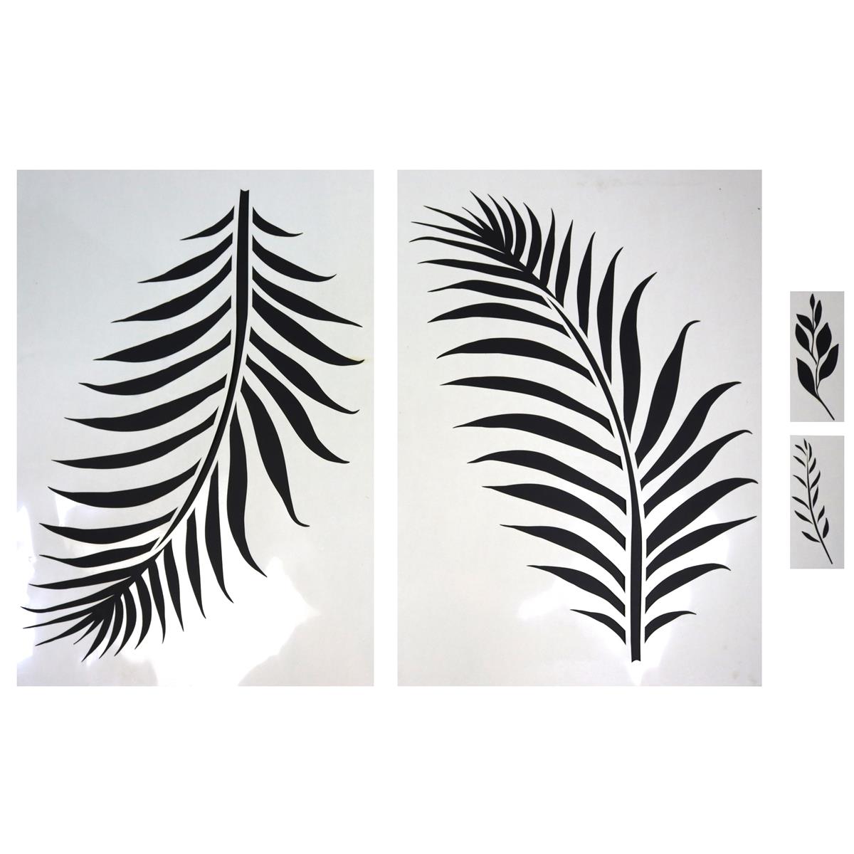 Tropical Leaves Wall Stencil Set HobbyMaker