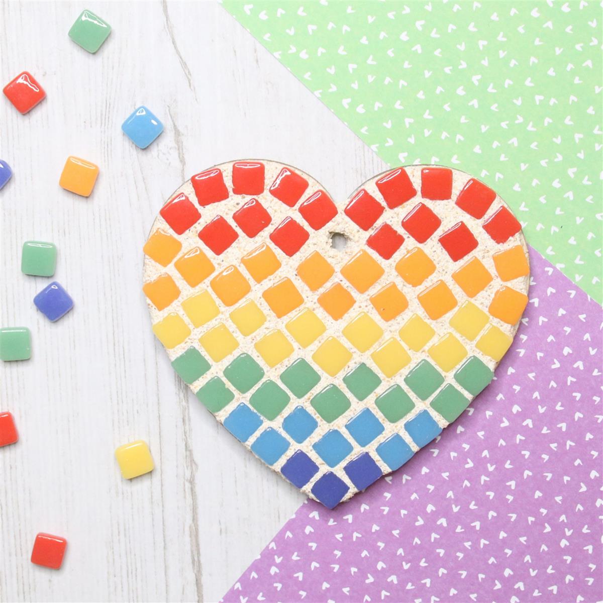 Rainbow Mosaic Heart Kit HobbyMaker