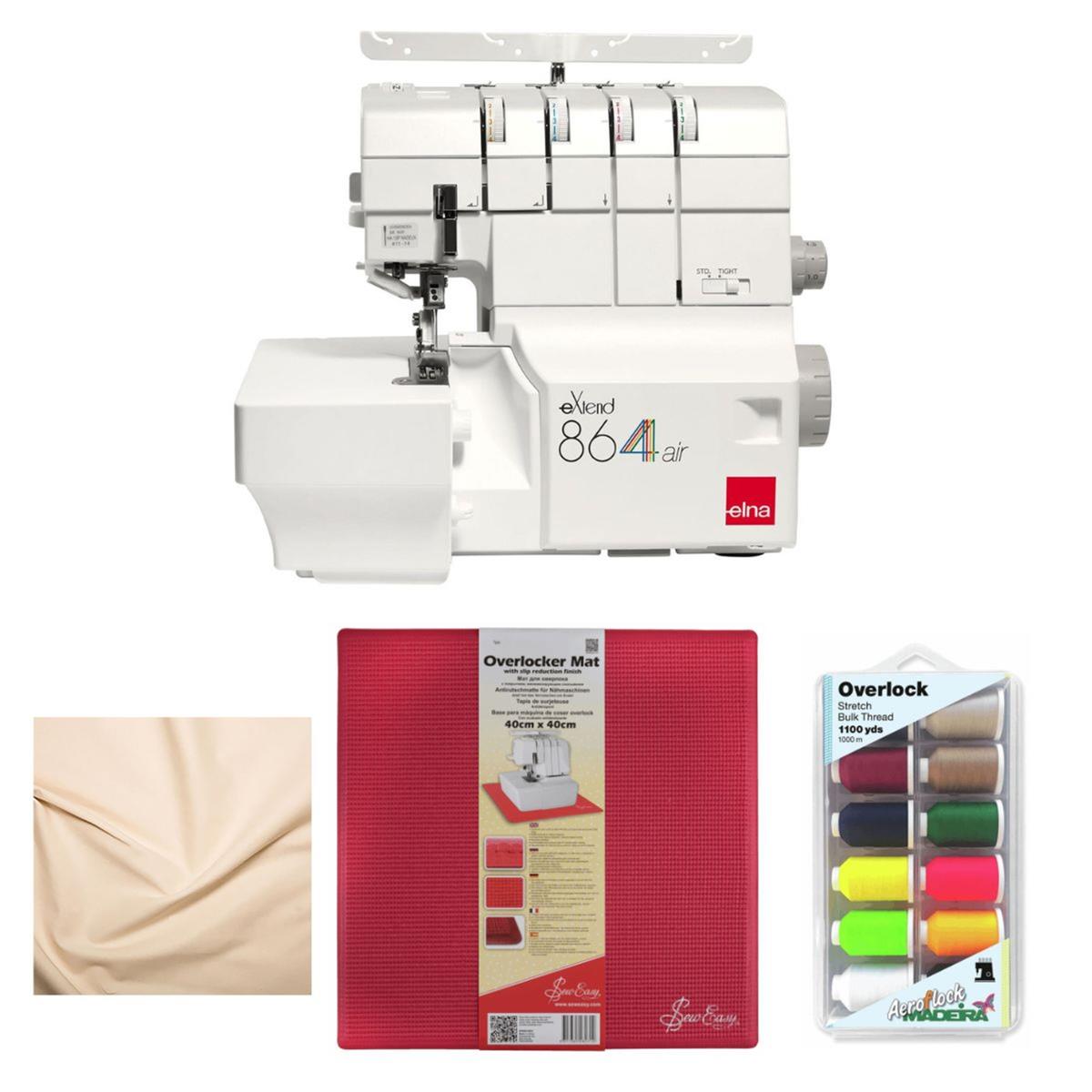 Elna eXtend 864 Air Threading Overlocker exclusive with FREE Mat