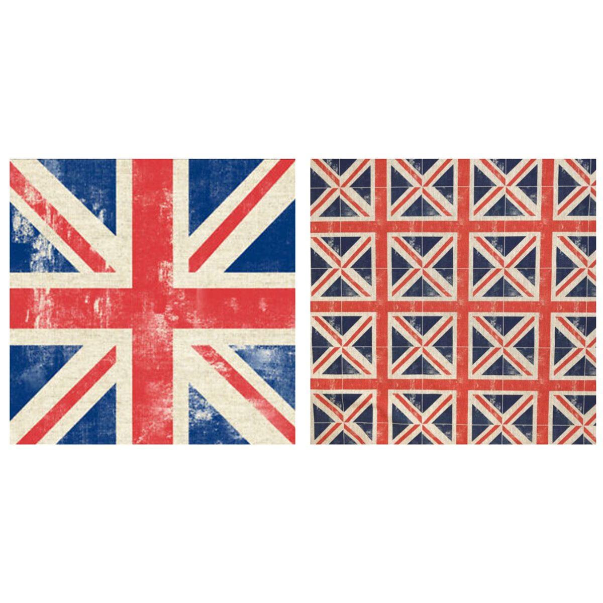 Union Jack LinenLook Fabric Panel & Fabric Bundle (1m) SewingStreet