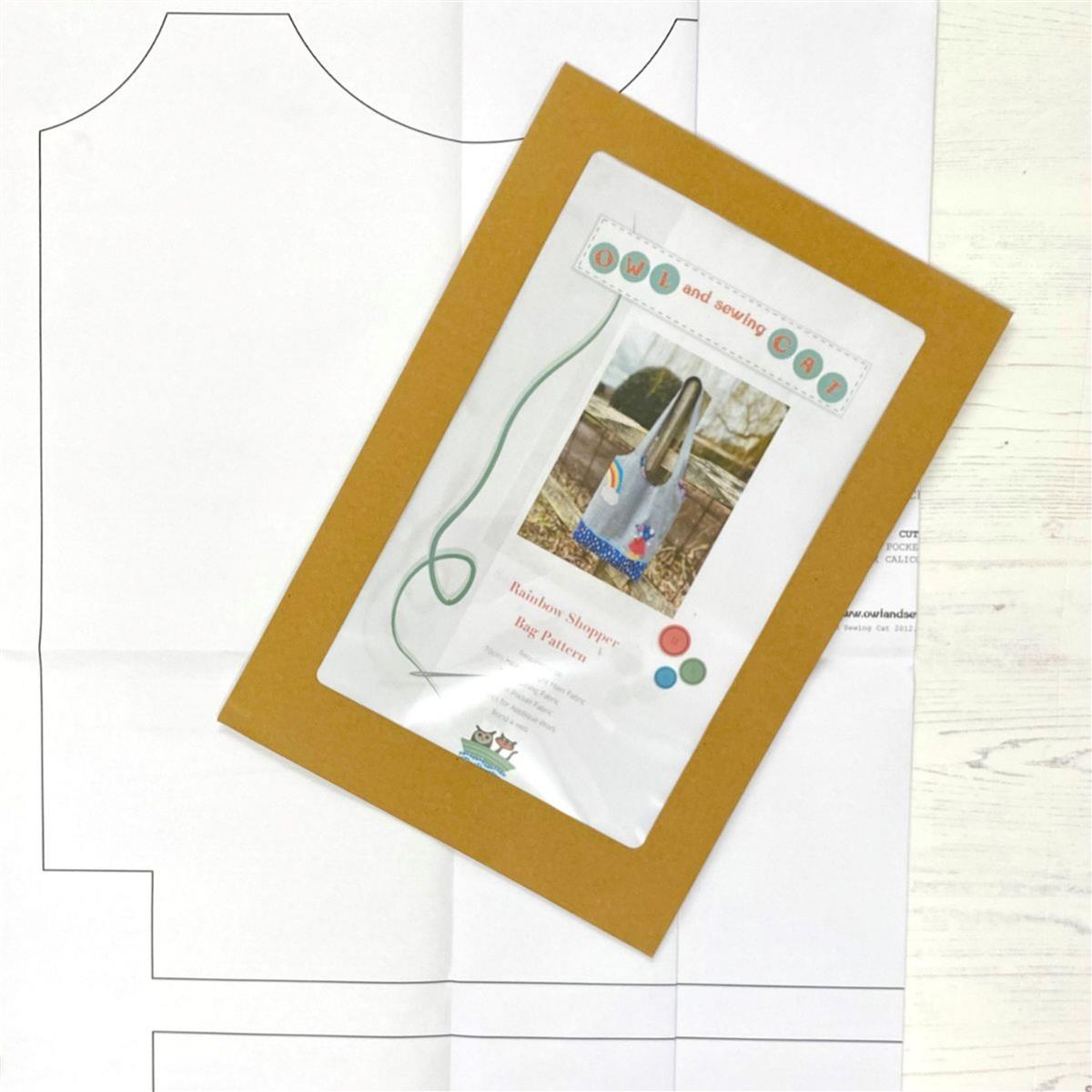 Owl & Sewing Cat Rainbow Applique Bag Pattern SewingStreet