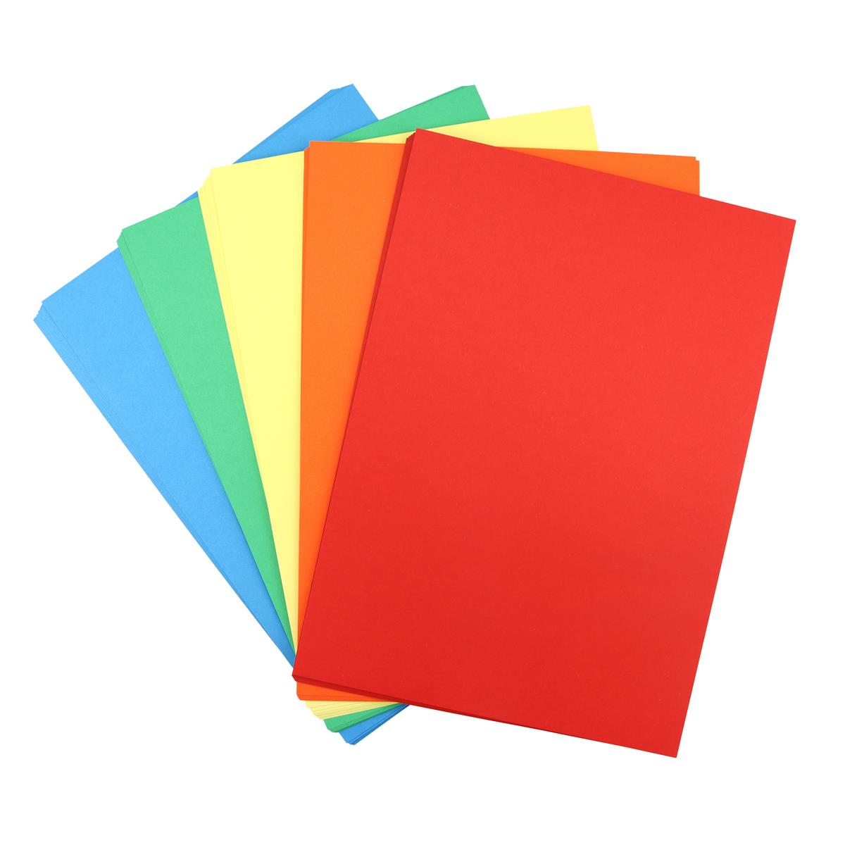 A4 Bright Multi Colour card pack - Assorted Colours 50 sheet pack ...