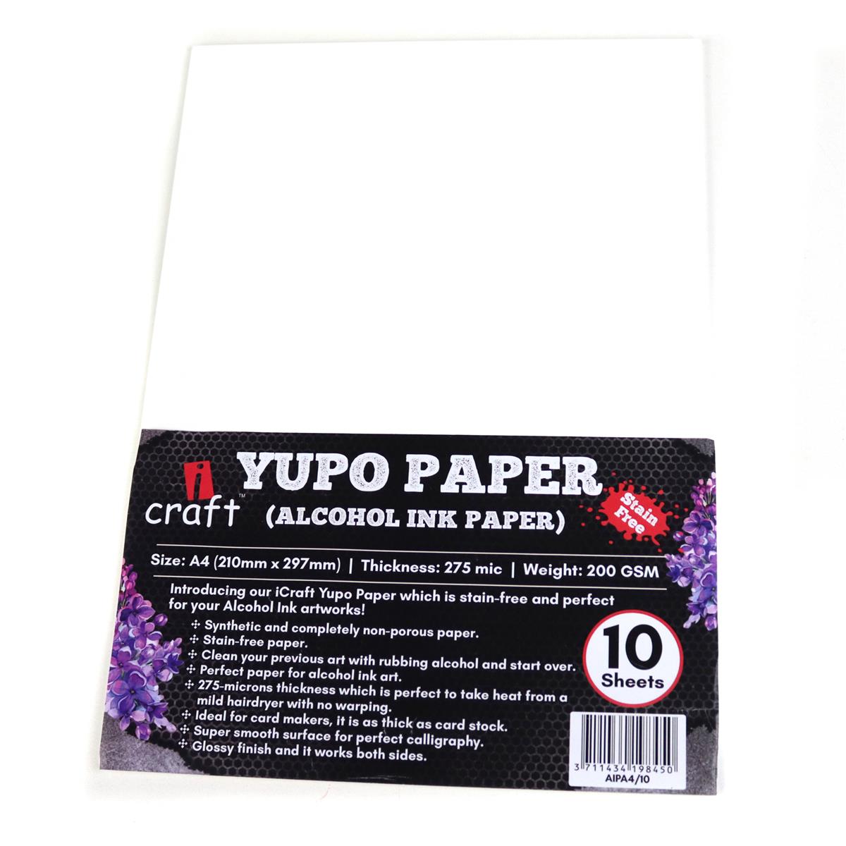 ICraft. Alcohol Ink Paper. A4 200gsm. 10 sheets. HobbyMaker