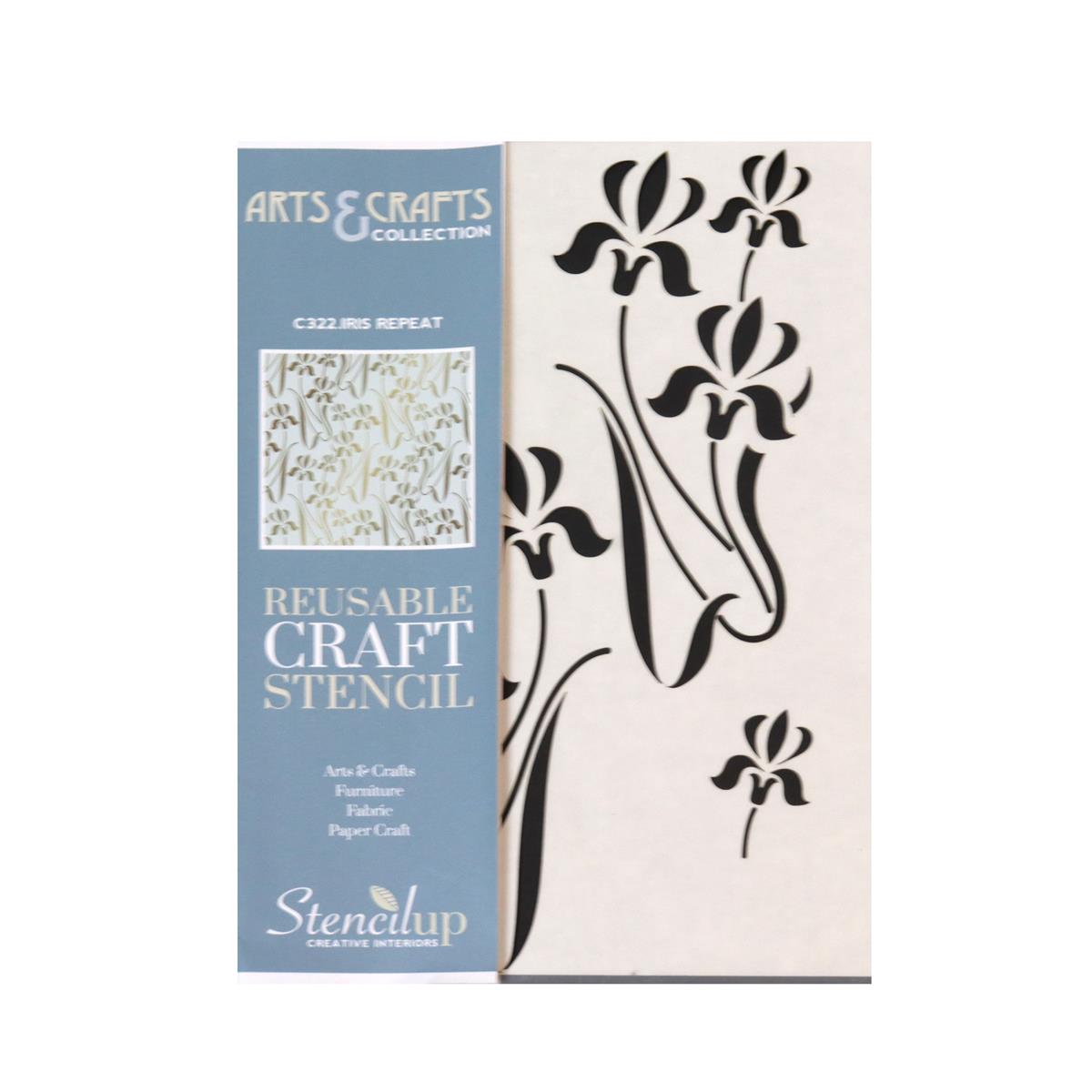 Iris repeat, A4 adhesivebacked stencil HobbyMaker