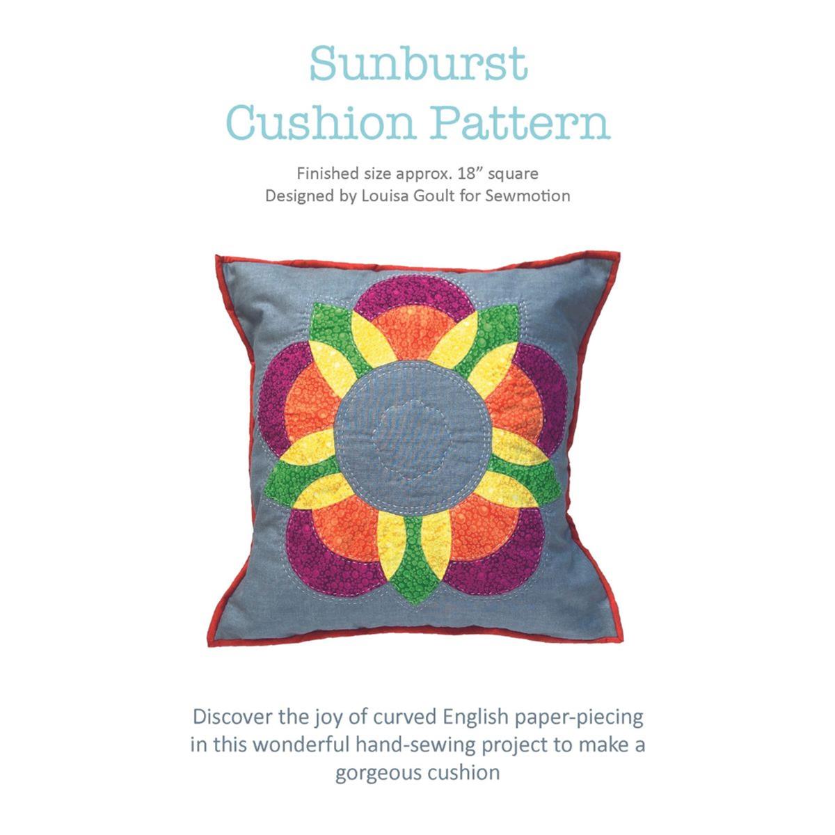 Sewmotion Sunburst Flower Cushion Pattern & Papers SewingStreet