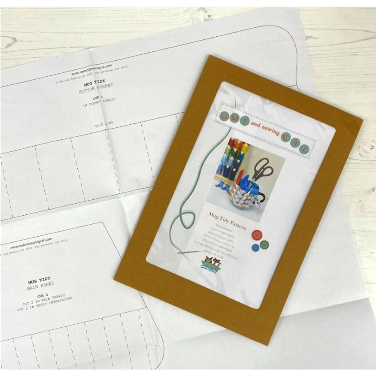 Owl & Sewing Cat Mug Tidy Pattern SewingStreet