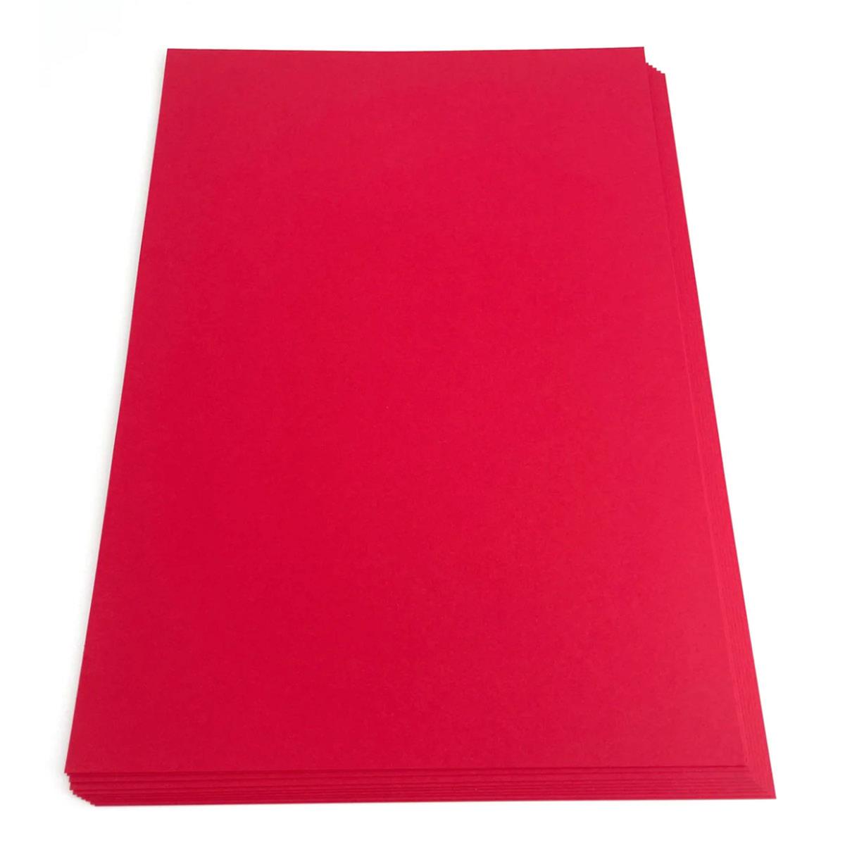 CRAFT SPOTLIGHT, A4 BRIGHT RED 270gsm x10 SHEETS BOGOF (Total 20 sheets