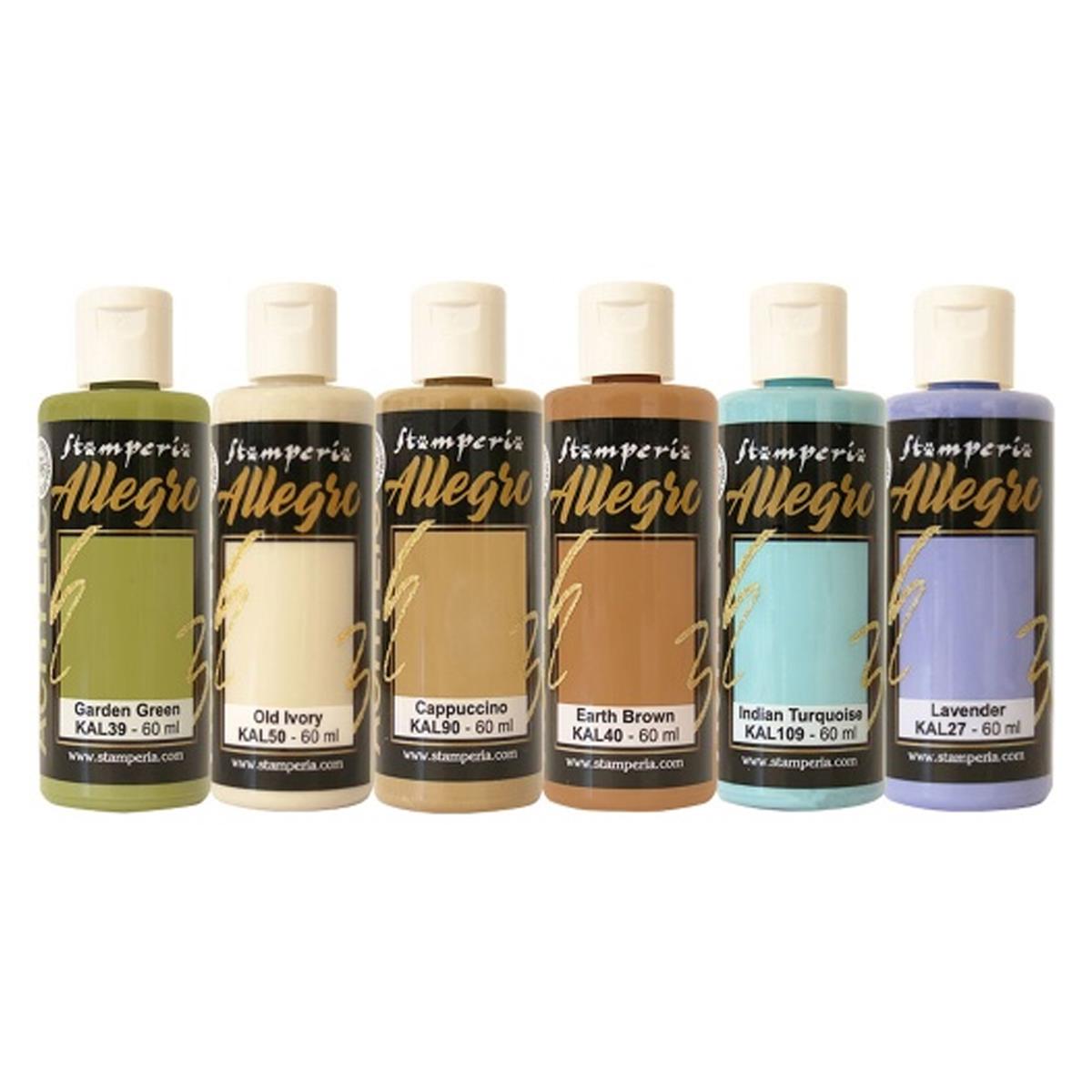 Stamperia Allegro Paint 60 ML Silver-Metallic, Argent, 3,4x10 Cm