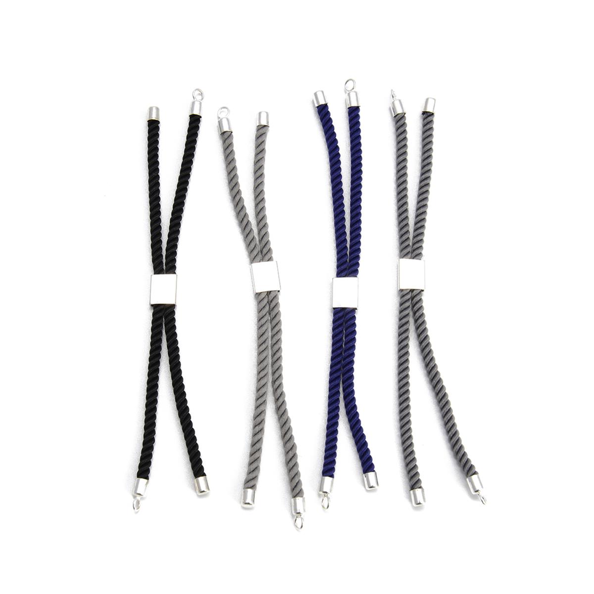 925-sterling-silver-rope-slider-bracelets-4pcs-black-grey-blue