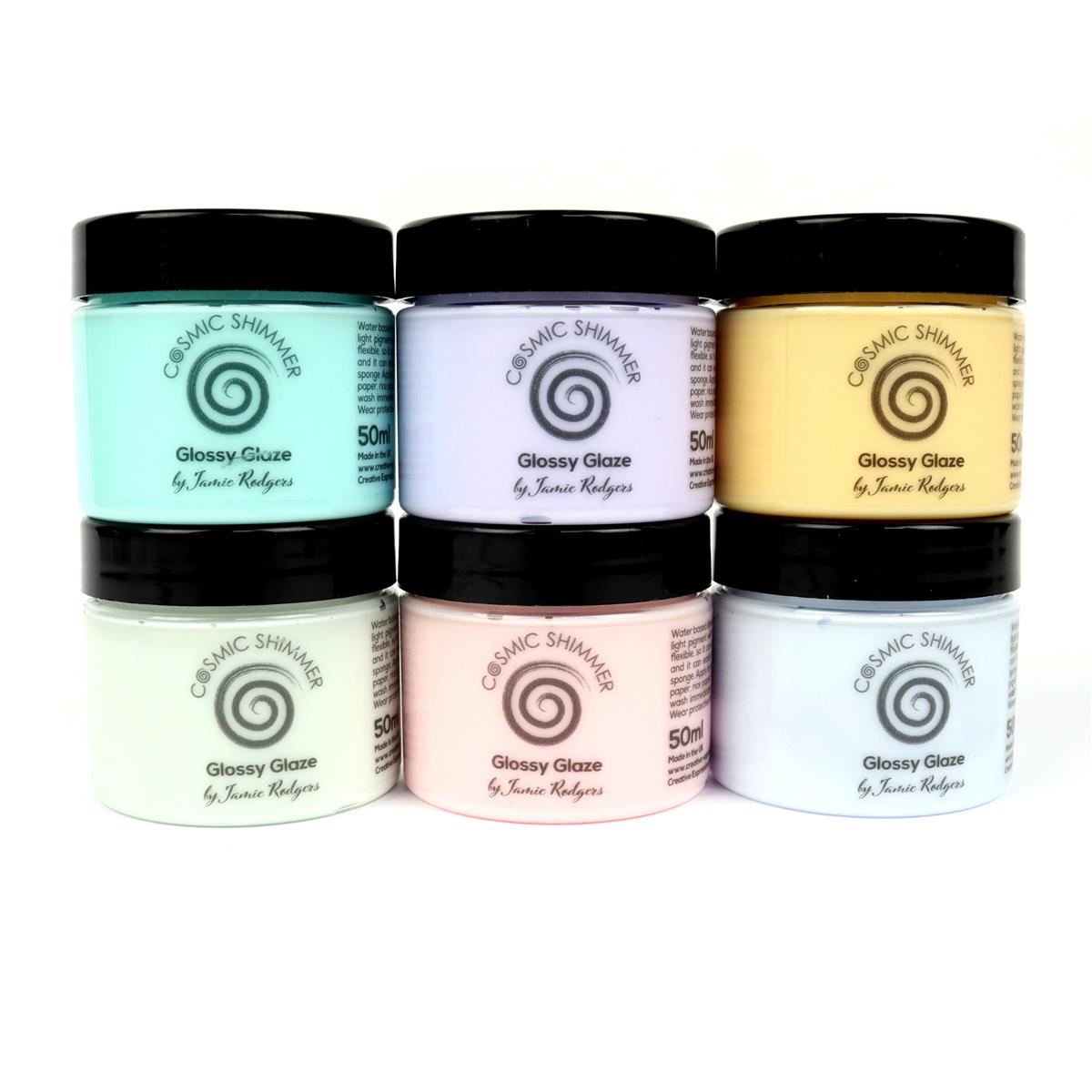 New Cosmic Shimmer Glossy Glazes Set of 6 colours HobbyMaker