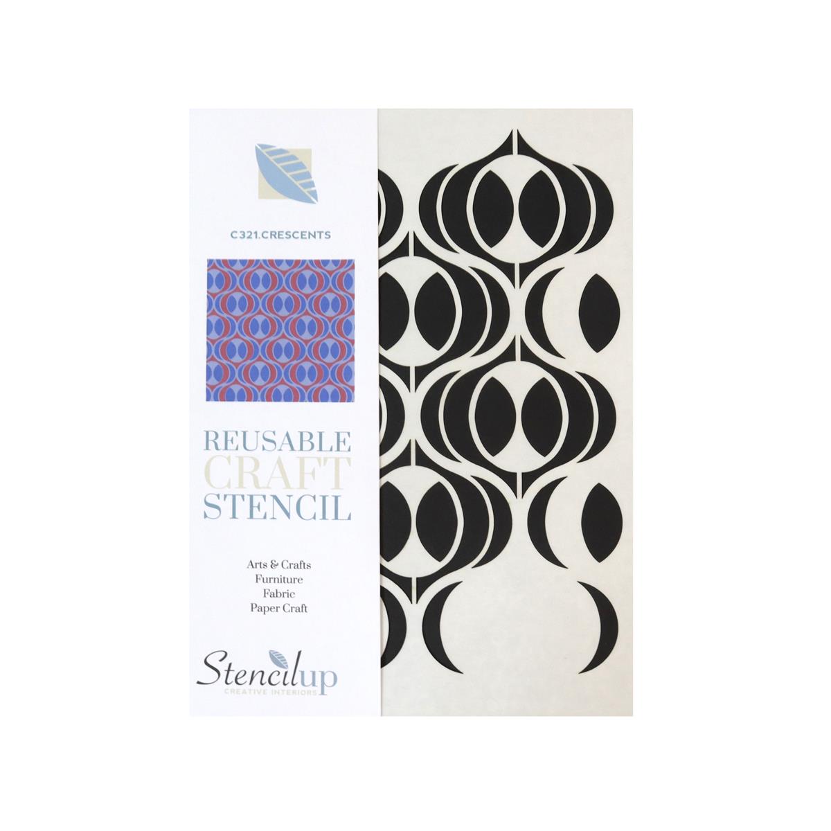 Crescents, A4 adhesivebacked stencil HobbyMaker