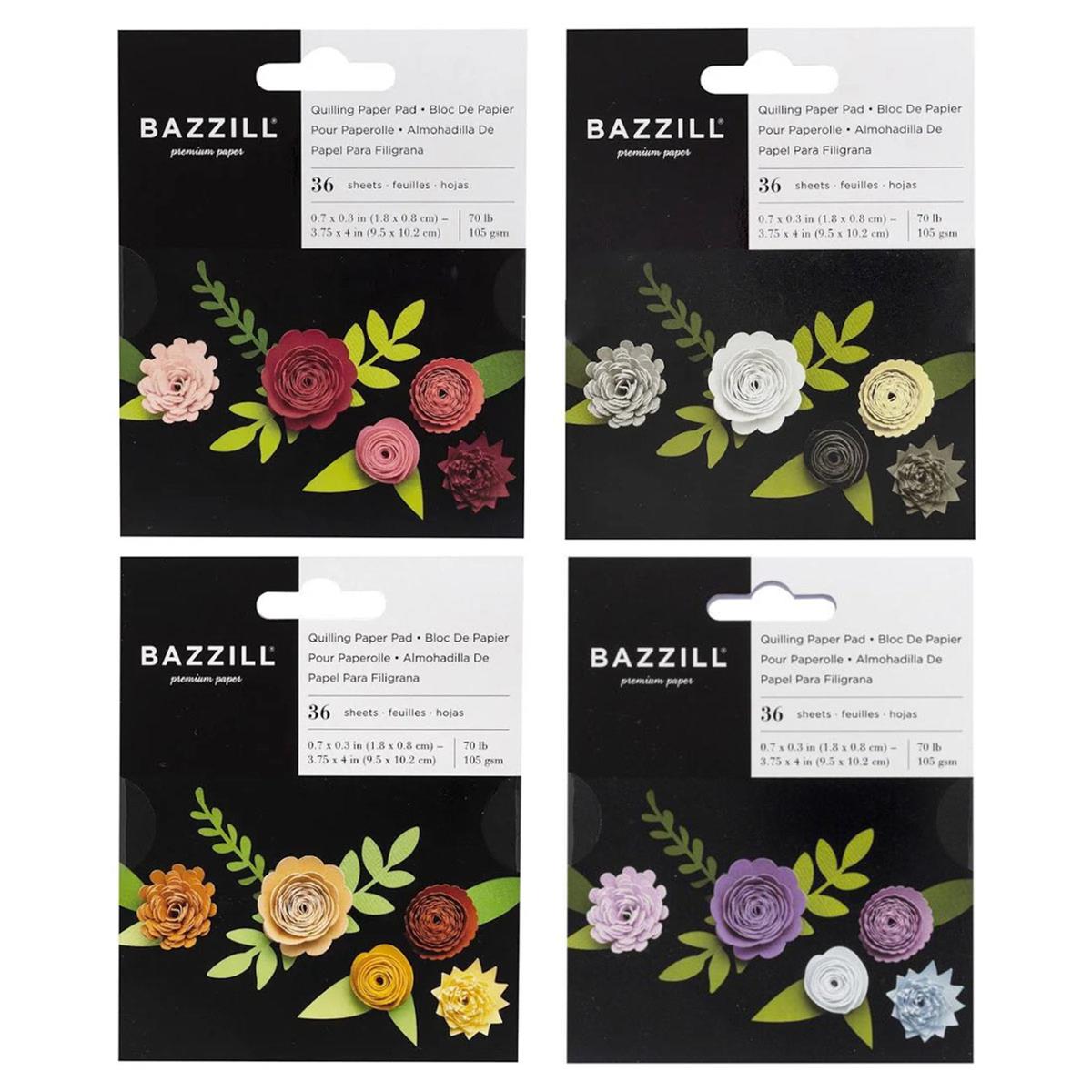 Bazzill Quilling Perforated Paper Pack, Inc; Rosey, Buttercup, Lilac