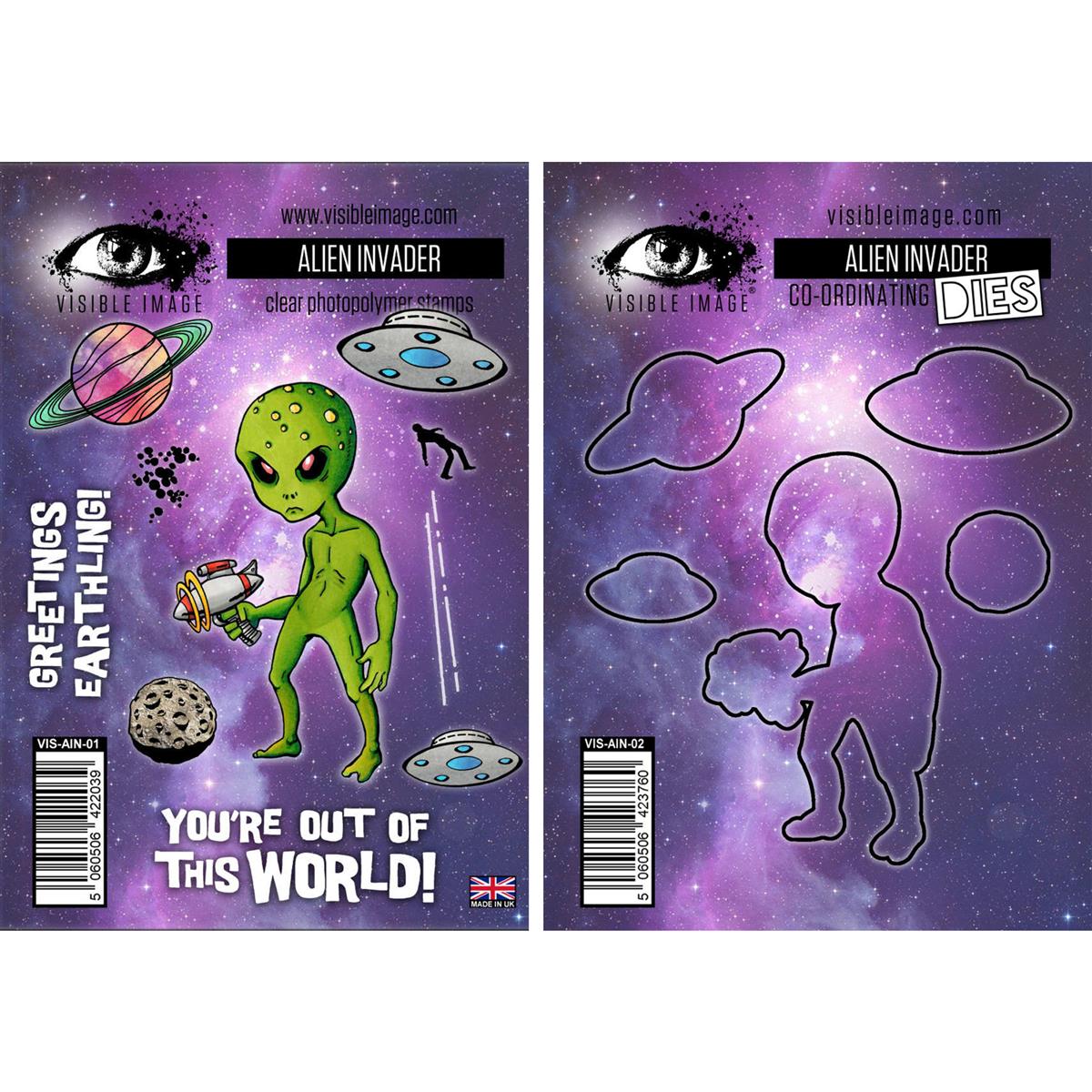 Visible Image Alien Invader Stamps & Dies Offer | VisibleImage