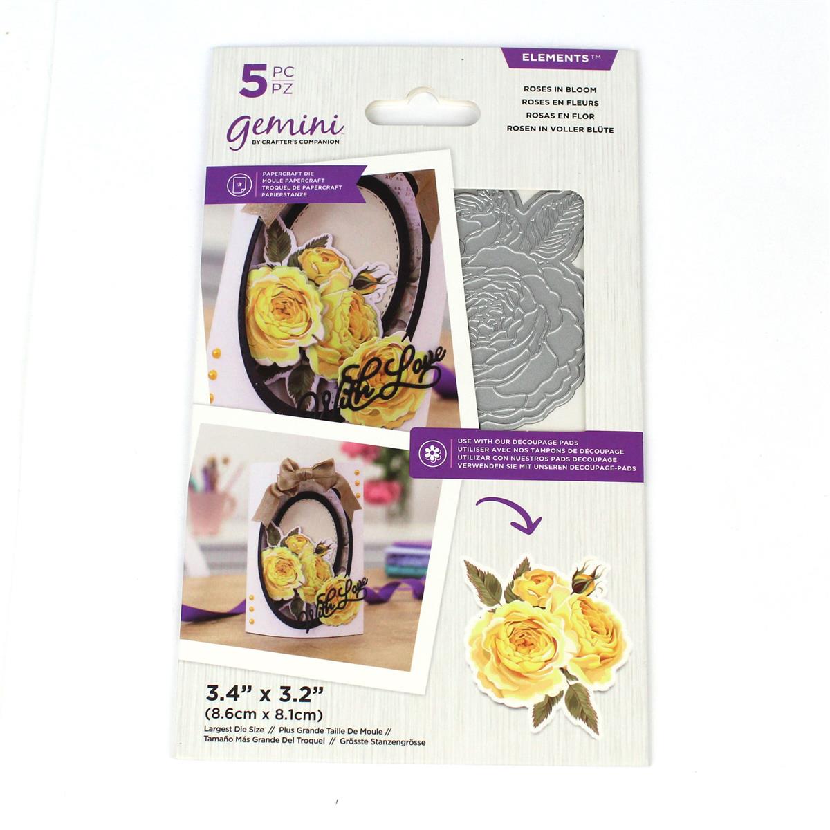 Gemini - Metal Die - Elements - Roses in Bloom - 5PC | HobbyMaker