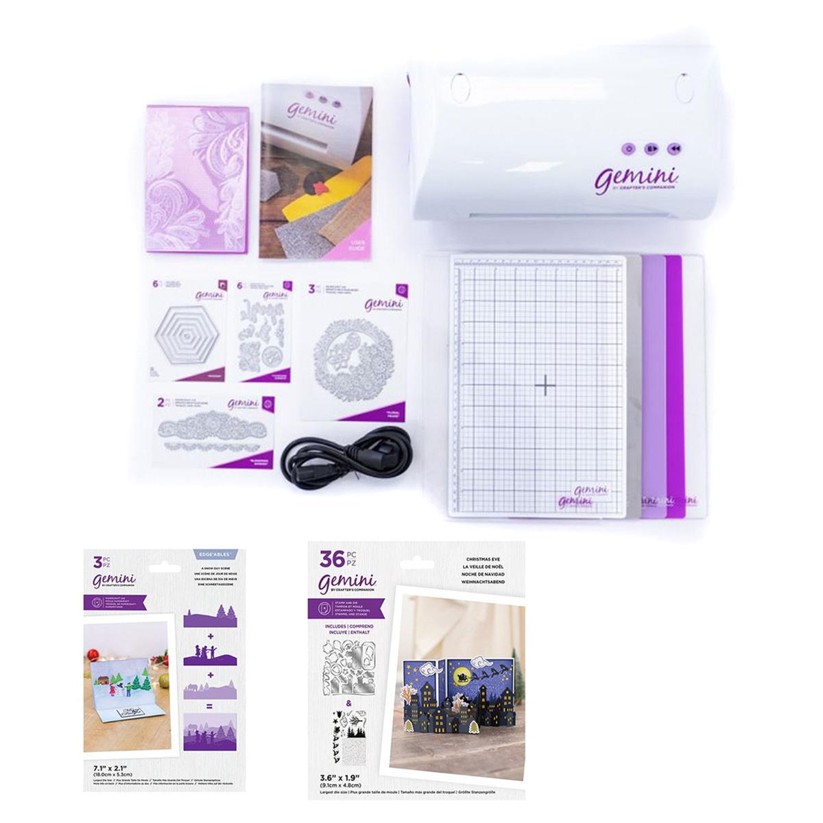 Gemini Die Cutting & Embossing Machine with 39 FREE Christmas Themed Dies 53 Elements HobbyMaker