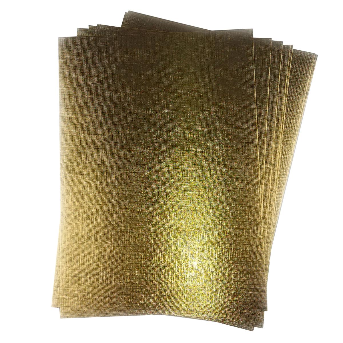 Limited Edition Metallic Embossed Gold Range 20 sheets 300gsm Linen Embossed HobbyMaker