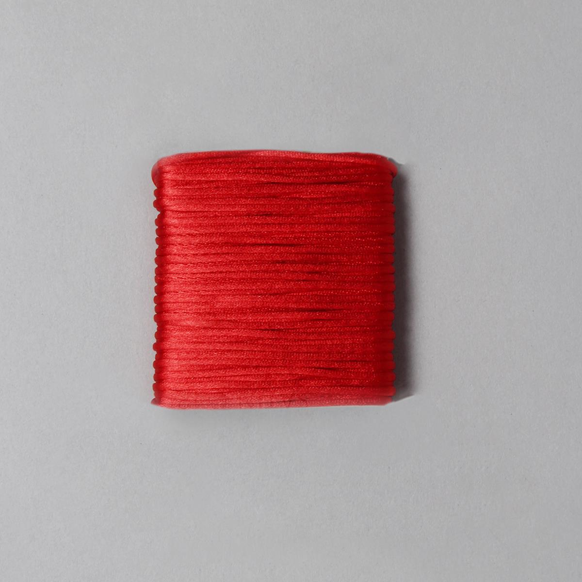 10m Red Satin Cord 1mm JewelleryMaker