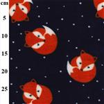 Sleeping Foxes Navy Fleece Fabric 0.5m