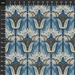Wabi Collection Damask Blue Fabric 0.5m