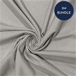 Cotton 21 Wale Corduroy Light Grey Fabric Bundle (3m)
