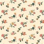 Liberty Arthur's Garden Collection 2 Tumbling Posies Deep Cream Fabric 0.5m