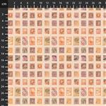 Tim Holtz Eclectic Elements Palette Digital Collection Stamps Orange Fabric 0.5m