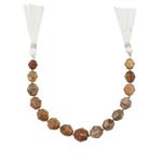 73cts Crazy Lace Agate Faceted Bicone Approx 7x8 to 10x11mm 16cm Strands With Hematite Spacers 