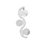 925 Sterling Silver Pendant With 0.04cts White Zircon & Pearl Pegs 3Pcs