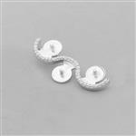 925 Sterling Silver Pendant With 0.04cts White Zircon & Pearl Pegs 3Pcs