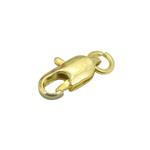 Base Metal Copper Lobster Clasp, Approx 10mm