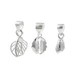925 Sterling Silver Pinch Bails, 3pcs (1 of each design)