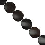 Tiger Ebony Wood Twisted Round Bead, Approx 25x4.5mm, 40cm Strand