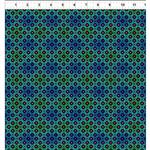 Jason Yenter Vivid Collection Geometric Blue Green Fabric 0.5m