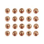 JM Essential Rose Gold Plated 925 Sterling Silver Hammered Spacer Beads, Approx 3mm, 20pcs