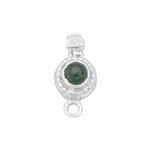 925 Sterling Silver Box Clasp with 0.50cts Grandidierite Round