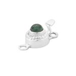 925 Sterling Silver Box Clasp with 0.50cts Grandidierite Round