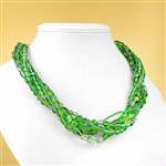Mystic Aura Quartz Bundle Greens and Yellows, Green Seed Bead Project With Downloadable Instructions By Claire Macdonald