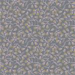 Lewis & Irene Enchanted Gold Metallic Flower Stems Fabric 0.5m