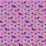 Furry Friends Dachshunds Lilac Fabric 0.5m
