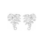 Lagoon Collection by Charlie Bailey: Frog on Lilypad Ear Studs, Approx 16x13mm