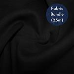 Black Sweatshirting Fabric Bundle (2.5m)