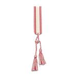 Cream & Red Braided Tassel Bracelet  