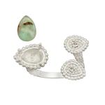 925 Sterling Silver Ring Mount (To fit 10x7mm gemstone) inc. 0.04cts With White Topaz Round Faceted Approx 1.50mm