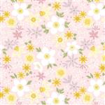 Lewis & Irene Cassandra Connolly Joys Of Spring Collection Springtide Pastel Pink Fabric 0.5m