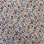  Country Floral Red Berries on White Fabric 0.5m Exclusive 